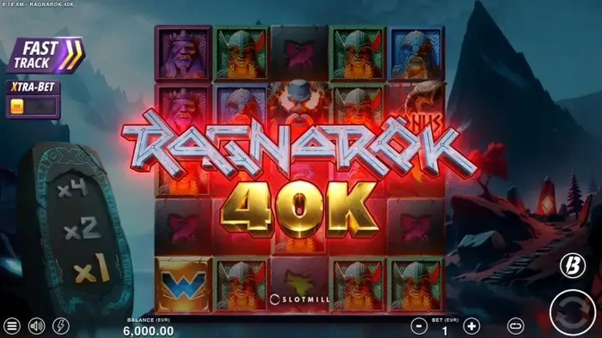 Interface do jogo de slot Demon's Gate com tema de fantasia sombria